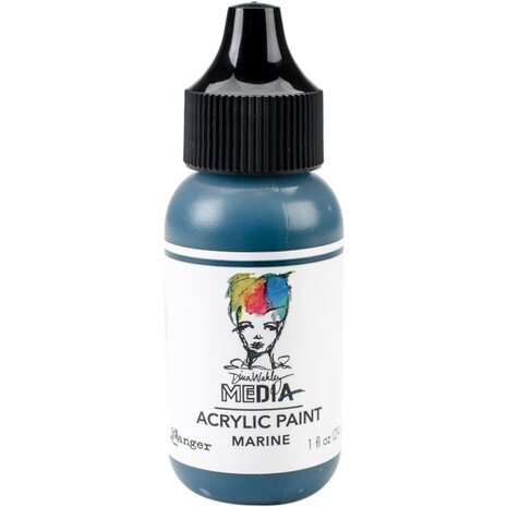 Dina Wakley Media Acrylic Paint Marine, 1oz - SKU: MDQ59820