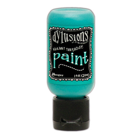 Dylusions Flip Cap Paint Vibrant Turquoise, 1oz - SKU: DYQ70702