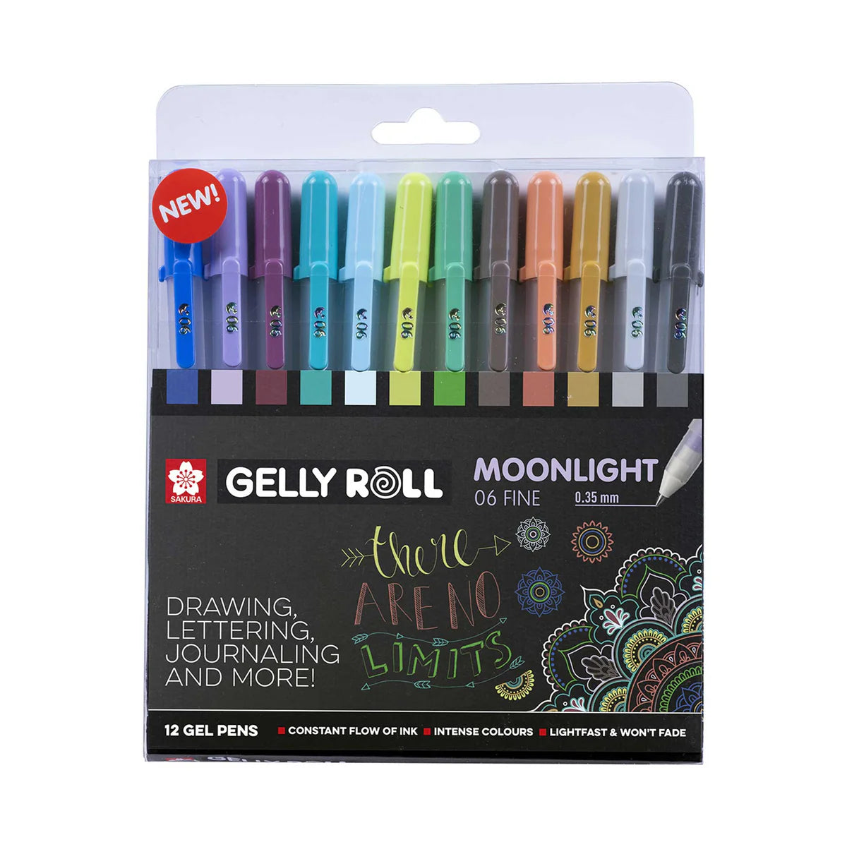 Sakura Gelly Roll - Moonlight Fine - Set of 12 Gel Pens - SKU: POXPGBMOO12A