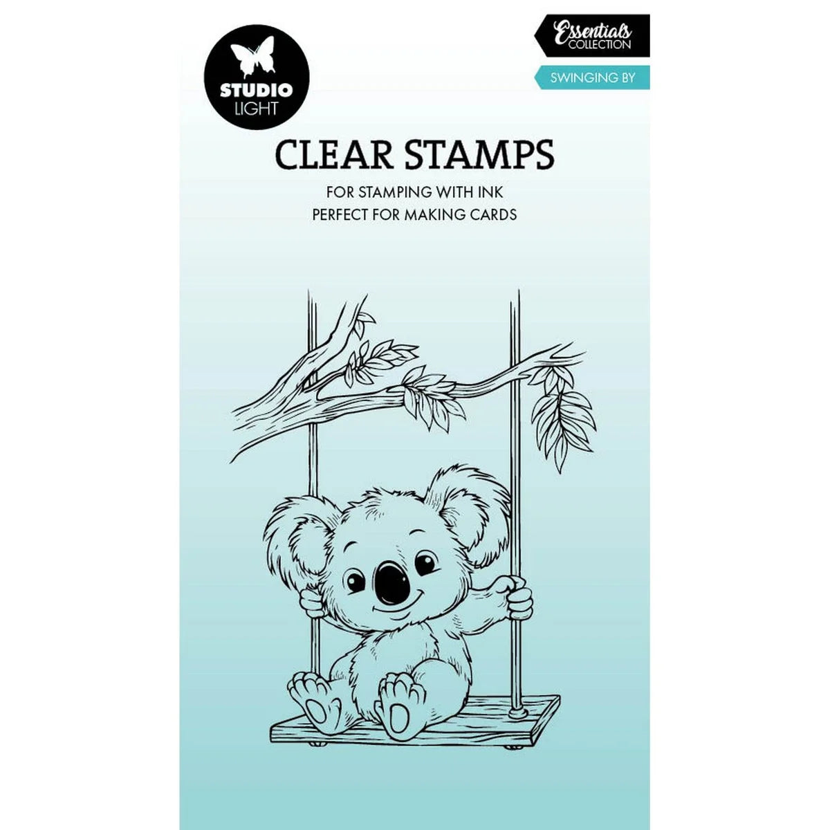 Essentials Clear Stamps Swinging By Koala