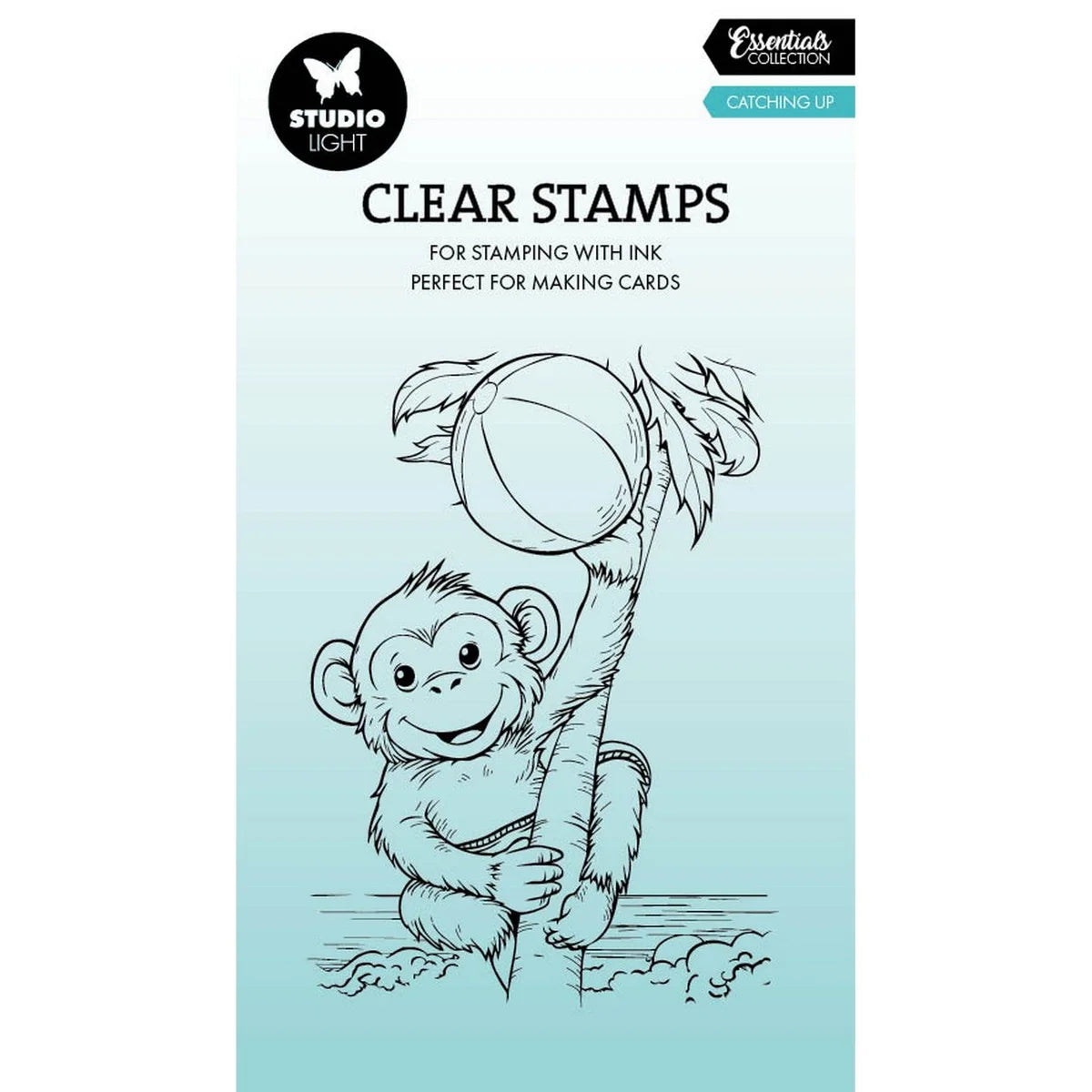 Essentials Clear Stamps Catching Up Monkey