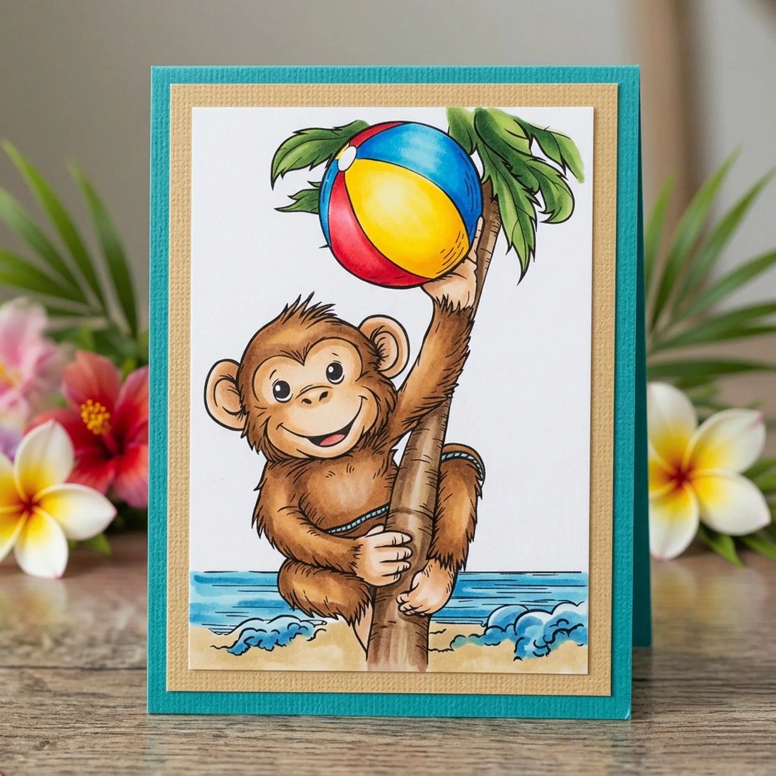 Essentials Clear Stamps Catching Up Monkey