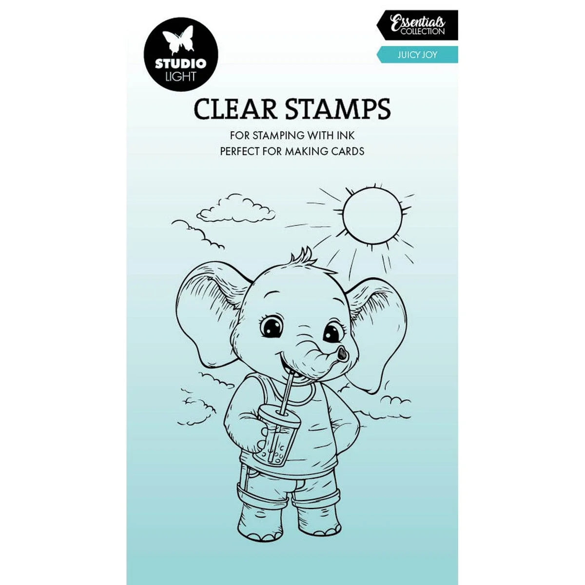 Essentials Clear Stamps Juicy Joy Elephant