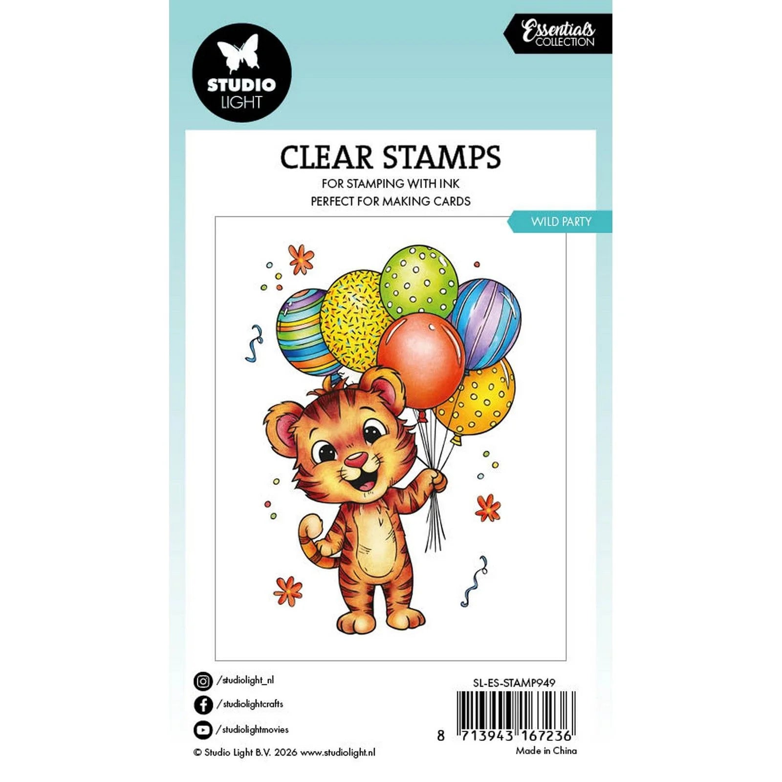 Essentials Clear Stamps Wild Party Tiger
