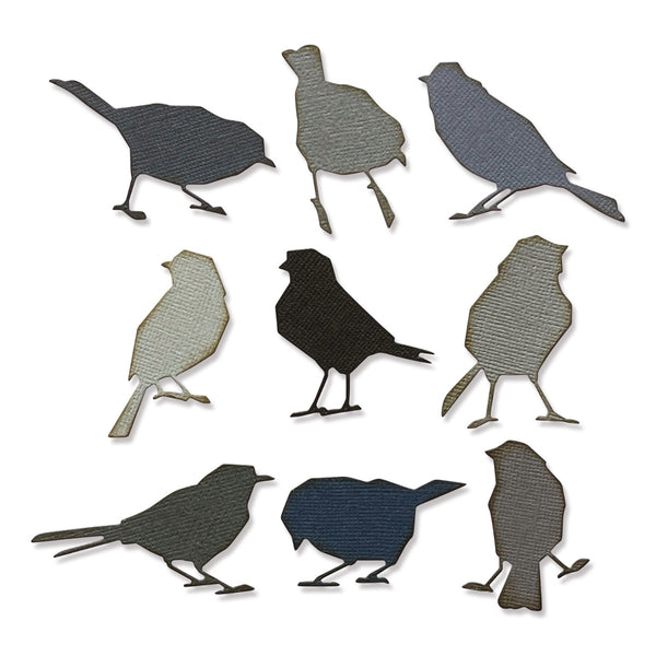 Sizzix Thinlits Die Set 9PK - Silhouette Birds by Tim Holtz - SKU: 665861