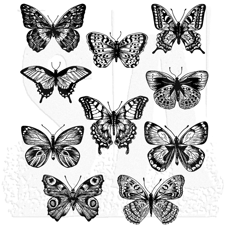 Tim Holtz Cling Mounted Stamps: Flutter - SKU: CMS294