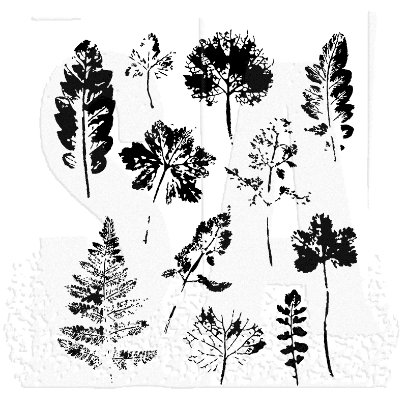 Tim Holtz Cling Mounted Stamps: Leaf Prints - SKU: CMS273