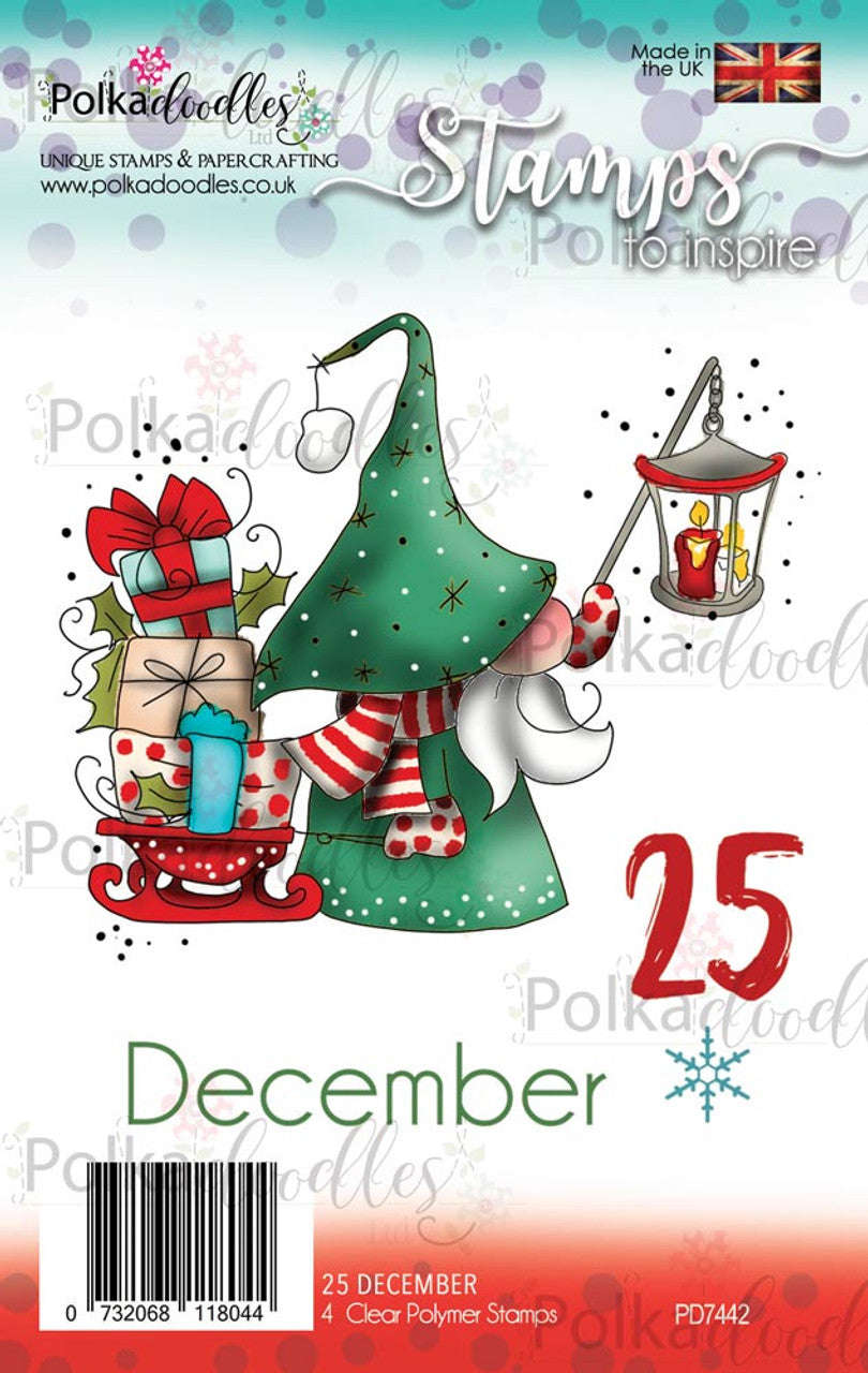 Gnome Clear Polymer Stamp set - 25 December - PD7442