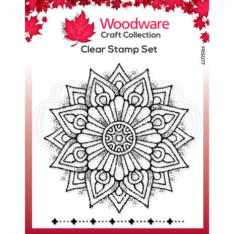 Woodware Clear Singles Mandala One 4 in x 4 in stamp - SKU: FRS077